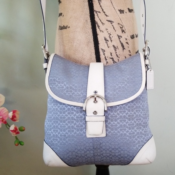 Coach Handbags - Coach Leather/Canvas Crossbody/Shoulder Bag